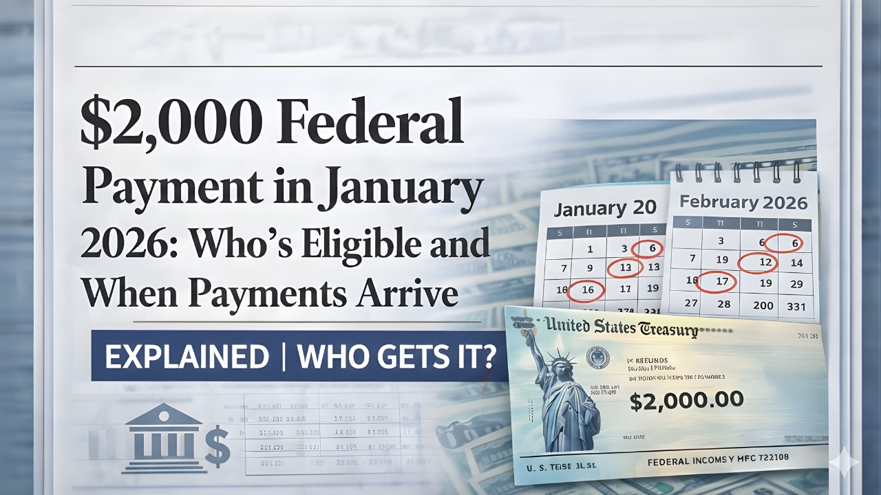 $2,000 Federal Payment in January 2026: Who’s Eligible and When Payments Arrive